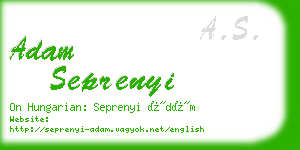 adam seprenyi business card